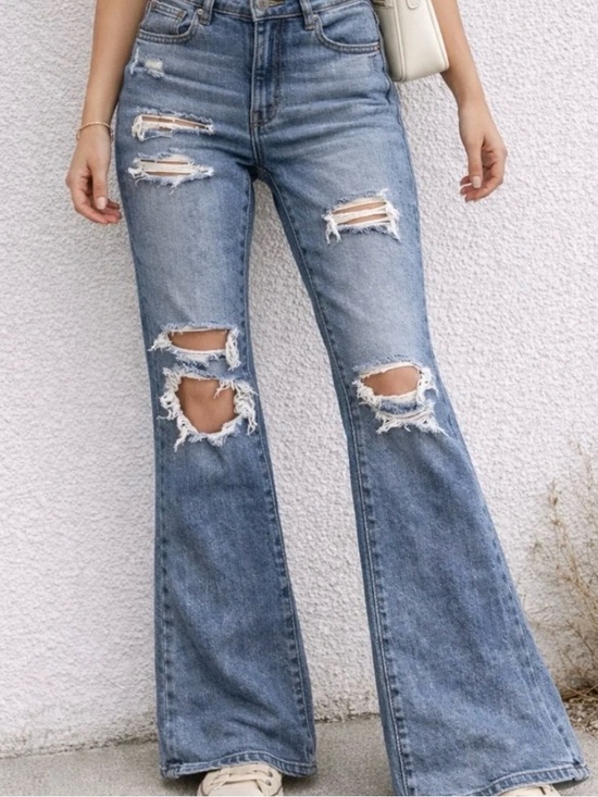 American Eagle Outfitters Denim - American Eagle High-Rise Distressed Flare Jeans Size 8